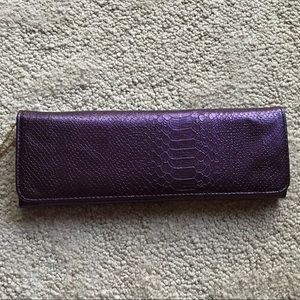 Big Buddha purple snakeskin embossed wallet
